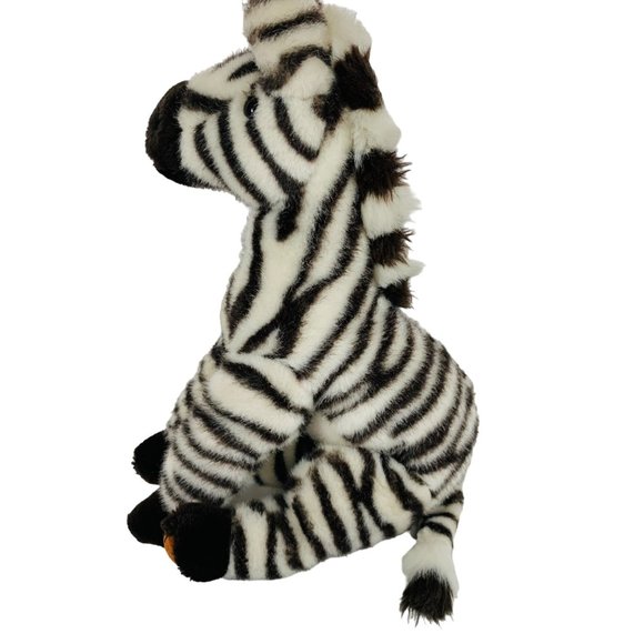 Vintage Applause Zebra Stuffed Jungle Animal Safari Toy 14”x 14”Realistic Zoo - Picture 4 of 10